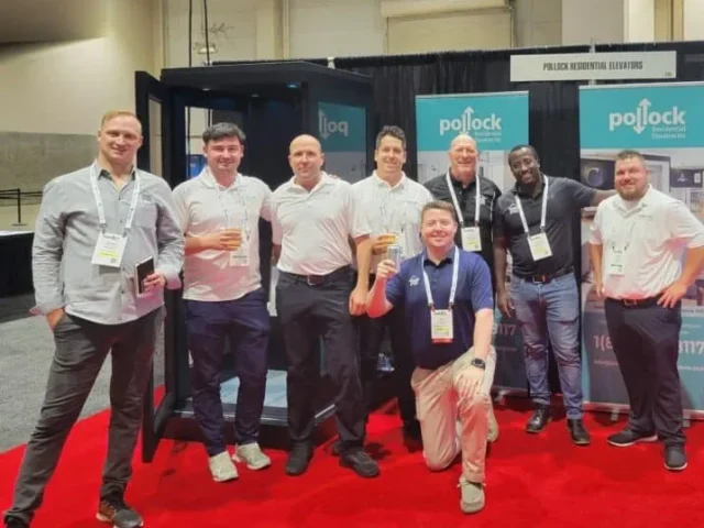 Pollock Homelifts team at a trade show/event