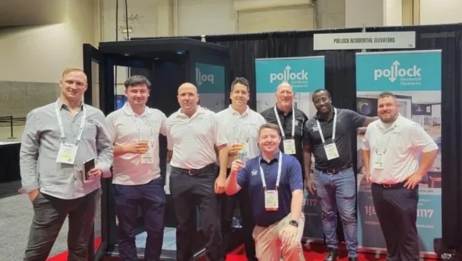 Pollock Homelifts team at a trade show/event